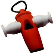 سوت سه صدای استگ سامبا مدل  TTW-025 Stagg TTW-025 RD/WH 3-Tone Red And White Whistle