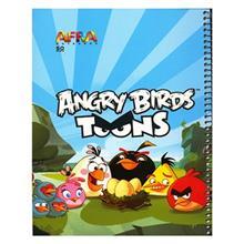 دفتر سیمی افرا 50 برگ طرح انگری بردز 1 بسته 5 تایی Afra Angry Birds1 50 Sheets Coiled Notebook Pack Of 5