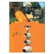 دفتر سیمی افرا 50 برگ طرح بره ناقلا بسته 5 تایی Afra Shaun the Sheep 50 Sheets Coiled Notebook Pack Of 5