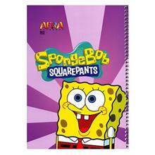 دفتر سیمی افرا 80 برگ طرح باب اسفنجی 2 - بسته 2 تایی Afra Sponge Bob2 80 Sheets Coiled Notebook Pack Of 2