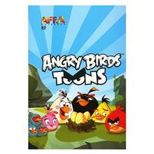 دفتر نقاشی 50 برگ افرا طرح پرندگان خشمگین 1 جلد شومیز Afra 50 Sheets Painting Angry Birds1 Design Soft Cover Notebook