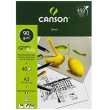 دفتر طراحی کانسون طرح لیمو 40 برگ Canson Lemon Design 40 Sheets Sketch Notebook