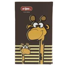 دفترچه یادداشت 100 برگ کلیپس طرح زرافه جلد سخت Clips 100 Sheets Giraffe Design Hard Cover Notebook