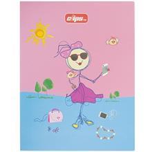 دفتر 100 برگ کلیپس طرح دختر و عکس سلفی جلد شومیز Clips 100 Sheets Girl and Selfie Picture Design Soft Cover Notebook