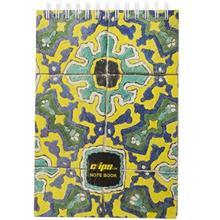 دفتر یادداشت 100 برگ کلیپس مدل کاشی سنتی Clips 100 Sheets Traditional Tiles Design Hard Cover