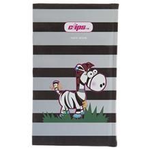 دفتر یادداشت کلیپس طرح دختر گورخر 100 برگ Clips Zebra Girl Design 100 Sheets Notebook