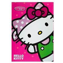 دفتر نقاشی 50 برگ کلیپس طرح هلو کیتی 2 جلد شومیز Clips 50 Sheets Painting  Hello Kitty 2 Design Soft Cover Notebook