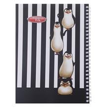 دفتر 50 برگ کلیپس طرح پنگوئن جلد شومیز Clips 50 Sheets Penguin Design Soft Cover Notebook