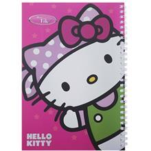 دفتر 80 برگ کلیپس طرح هلو کیتی 2 جلد شومیز Clips 80 Sheets Hello Kitty 2 Design Soft Cover Notebook