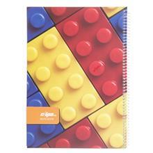 دفتر 80 برگ کلیپس طرح لگو جلد شومیز Clips 80 Sheets Lego Design Soft Cover Notebook