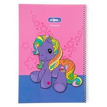 دفتر 80 برگ کلیپس طرح پونی جلد شومیز Clips 80 Sheets Pony Design Soft Cover Notebook