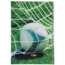 دفتر 80 برگ کلیپس طرح توپ فوتبال جلد شومیز Clips 80 Sheets Soccer Ball Design Soft Cover Notebook