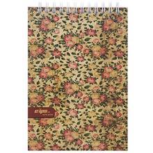دفتر یادداشت کلیپس طرح گل زمینه کرم 100 برگ Clips Cream Background Flower Design 100 Sheets Notebook