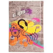دفترچه یادداشت کلیپس طرح دیوارنگاری 100 برگ Clips Graffiti Design 100 Sheets Notebook