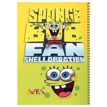 دفتر سیمی نقاشی افرا 50 برگ طرح باب اسفنجی 1- بسته 5 تایی Afra Sponge Bob1 50 Coiled Sheets Drawing Notebook Pack Of 5