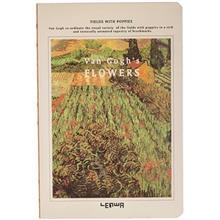دفتر طراحی لنوا سری آثار ون گوگ طرح زمین گل های شقایق Lenwa Van Gogh Art Work Series Field with Poppies Design Notebpook Code 3341k