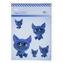 دفتر مشق کوییلو طرح هیولای آبی بانمک 40 برگ Quilo Cute Blue Monster Homework Notebook 40 Sheets