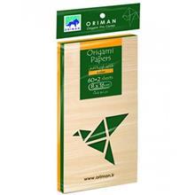 بسته کاغذ اوریگامی اوریمان مدل سبز ساده Origami Oriman Plain Green Origami Paper