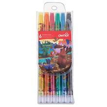 مداد شمعی 6 رنگ اونر کد 533806 Owner 6 Color Twistable Crayon 533806