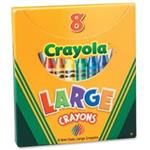 Crayola 0080 Large Crayons 8 Colors Pastel