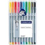 Staedtler Triplus Fineliner 10 Color Rollerball Pen