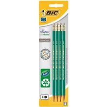 مداد پاک کن دار مشکی بیک اولوشن بسته 4 تایی Bic Evolution With Eraser Black Pencil Pack Of 4