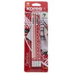 Kores Grafitos  Black Pencil - Pack of 4