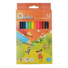 مداد رنگی 12 رنگ کوییلو طرح جامبو کد 634012 Pencil Quilo 12 Colors Jumbo