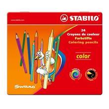مداد رنگی 24 رنگ استابیلو مدل سووانو Stabilo Swano 24 Colored Pencil