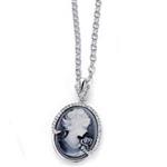 گردنبند کریستال الیور وبر مدل کامئو Pendant Cameo simple rhod. crystal