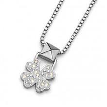 گردنبند زنانه الیور وبر مدل شبدر شانس Pendant Lucky Clover rhod. crystal AB