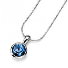 گردنبند کریستال الیور وبر مدل سیمپل  Pendant Simple denim blue crystal