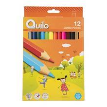 مداد رنگی 12 رنگ کوییلو سری Kids مدل Jumbo Quilo Jumbo Kids Series 12 Color Pencil