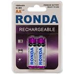 Ronda 1800mAh Ni-MH Rechargeable AA Battery Pack Of 2