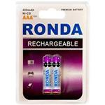 Ronda 400mAh Ni-CD Rechargeable AAA Battery Pack Of 2