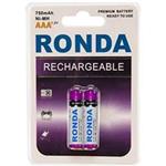 Ronda 750mAh Ni-MH Rechargeable AAA Battery Pack Of 2