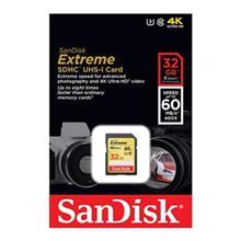 کارت حافظه SDHC سن دیسک مدل Extreme کلاس 10 استاندارد UHS-I U1 سرعت 400X 60MBps ظرفیت 32 گیگابایت