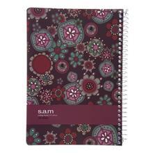 دفتر مشق سم طرح گل 1 Sam Flower Design 1 Homework Notebook
