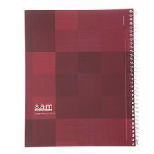 دفتر مشق سم طرح کلاژ قرمز - سایز 28 × 22 سانتی متر Sam Red Collage Design Homework Notebook Size 22 in 28 cm