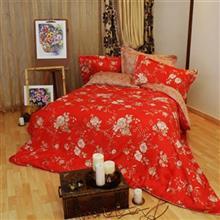 سرویس لحاف لایکو طرح یاپراک قرمز دو نفره 7 تکه 180 Laico Yaprak Qermez 2 Person 7 Pieces 180 Duvet Set