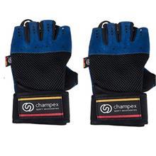 دستکش تمرین با وزنه چمپکس مدل مچ بند دار سایز متوسط Champex Lifting Gloves With Wristband Medium