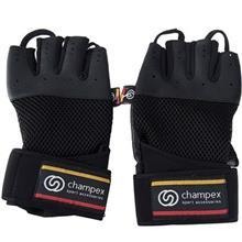 دستکش تمرین با وزنه  چمپکس مدل Wristband Leathery سایز خیلی کوچک Champex Lifting Gloves With Wristband Leathery XSmall