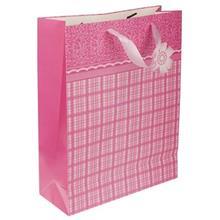 پاکت هدیه عمودی طرح چهارخانه Square Design Vertical Gift Bag