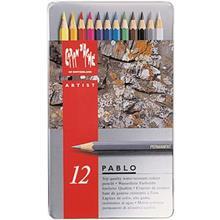 مداد رنگی 12 رنگ Caran d Ache پابلو مدل 666312 Caran dAche Pablo 12 Color Set 666312 Colored Pencil