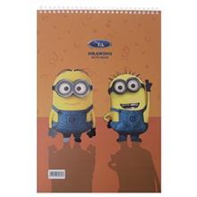 دفتر نقاشی 30 برگ کلیپس طرح مینیون 1 جلد شومیز Clips 30 Sheets Minion 1 Design Soft Cover Painting Notebook