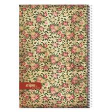 دفتر 100 برگ کلیپس طرح گل 3 جلد شومیز Clips Adult 100 Sheets Flower Design 3 Ring Soft Cover Notebook