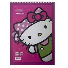 دفتر نقاشی 30 برگ کلیپس طرح هلو کیتی 2 جلد شومیز Clips 30 Sheets Hello Kitty 2 Design Soft Cover Painting Notebook