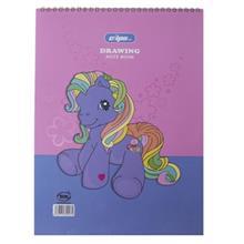 دفتر نقاشی 30 برگ کلیپس طرح پونی جلد شومیز Clips 30 Sheets Pony Design Soft Cover Painting Notebook