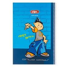 دفتر 100 برگ کلیپس طرح پسر جلد شومیز Clips 100 Sheets Ring Cover Boy Design Notebook