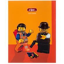 دفتر 50 برگ کلیپس طرح مردان لگویی جلد شومیز Clips 50 Sheets Soft Cover Lego Men Design Notebook